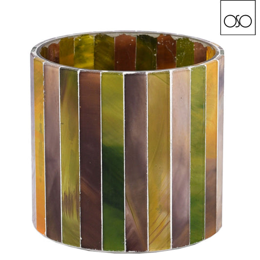 PORTACANDELA MOSAICO AMBROSO | in vetro | varie misure