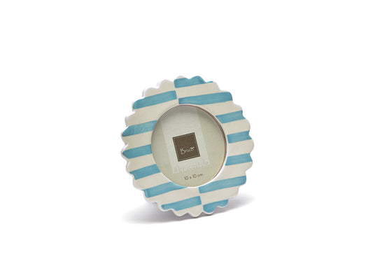 PORTAFOTO FLOWER&STRIPE BRUCO | in ceramica | 17x17cm