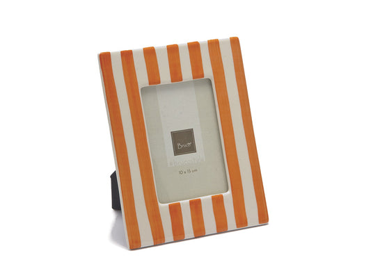 PORTAFOTO FLOWER&STRIPE BRUCO | in ceramica | 18x23cm