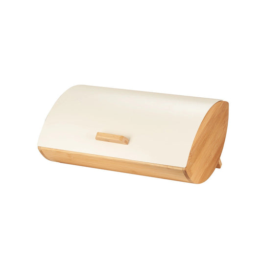 PORTAPANE BAMBOO AVORIO | in metallo e bamboo