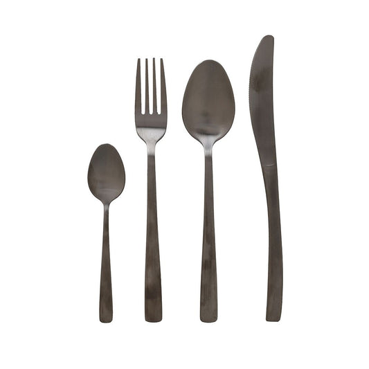 POSATE SOLUTION MATT BLACK ANDREA FONTEBASSO | in acciaio inox | 24pz