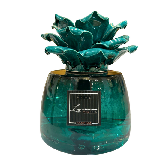 PROFUMATORE CON FIORE LAGUNA VENEZIA | in porcellana varie fragranze | 500ml