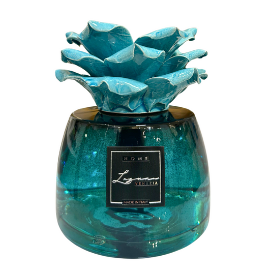 PROFUMATORE CON FIORE LAGUNA VENEZIA | in porcellana varie fragranze | 500ml