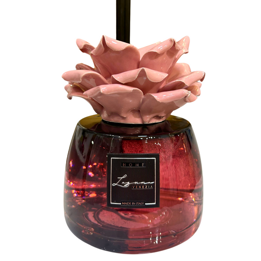 PROFUMATORE CON FIORE LAGUNA VENEZIA | in porcellana varie fragranze | 500ml