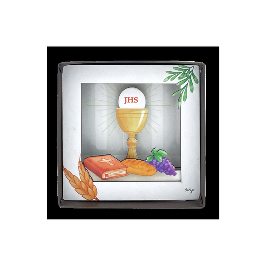 PYXIS CALICE COMUNIONE ESTEGO | in legno con led | 11x11cm