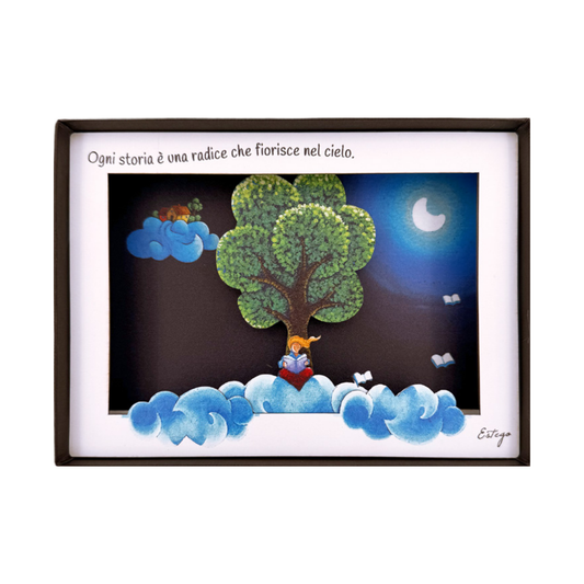 PYXIS "ALBERO" ESTEGO | in legno con led | 17x12cm