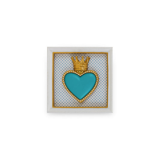 QUADRO TON COEUR HENRIETTE | in resina vari colori | 13x13cm