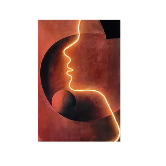 QUADRO VISO AMBIENTI GLAMOUR | olio su tela con led | 60x90cm