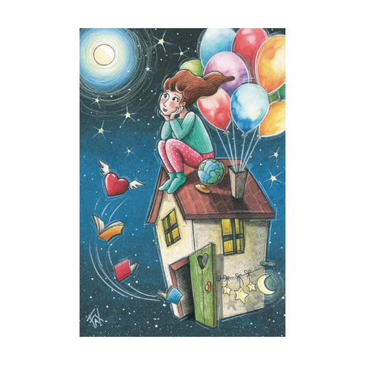 QUADRO "SOGNA E VOLA" ESTEGO | in legno | 20x30cm