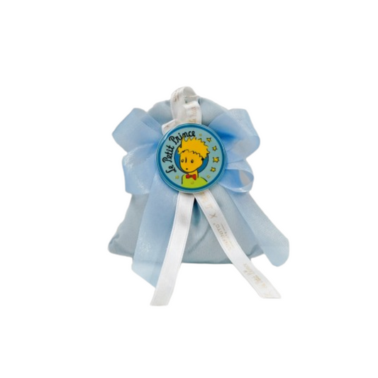 SACCHETTO MEDAGLIONE IL PICCOLO PRINCIPE L'INFINITO BOMBONIERE | in organza | 11x15cm