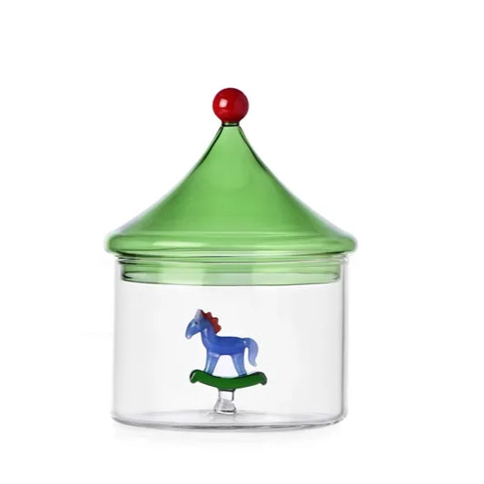 SCATOLA CAVALLO A DONDOLO ICHENDORF MILANO | in vetro