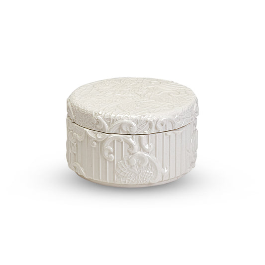 SCATOLA DENTELLE HENRIETTE | in ceramica vari colori | Ø14x8cm