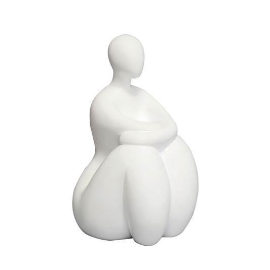 SCULTURA BEAUTIFUL KITTY AMBIENTI GLAMOUR | in poliresina e marmo | 14x13x24cm