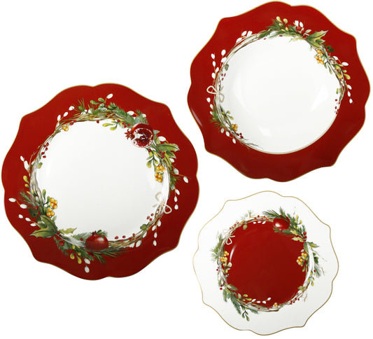 SERVIZIO PIATTI CAROL BRANDANI | in new bone china | 18pz