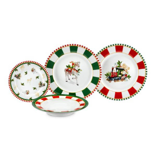 SERVIZIO PIATTI CIRCUS FADE MAISON | in porcellana | 18pz