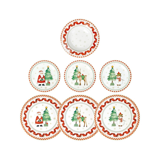 SERVIZIO PIATTI RACCONTI BRANDANI | in porcellana | 18pz