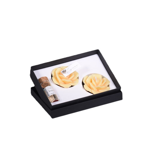 SET CANDELE FIORE LAGUNA VENEZIA | con fiammiferi | 18x13cm