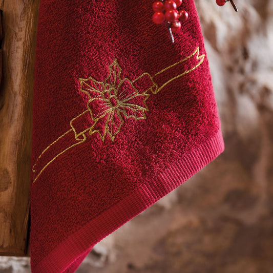 SET ASCIUGAMANO VISO RICAMATO PREZIOSI MAISON SUCRÉE | con ospite | 2pz