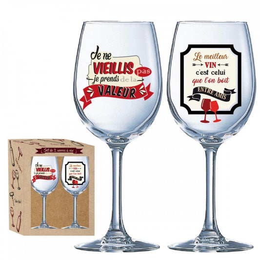 SET CALICI VINO ENESCO | in vetro | 2pz