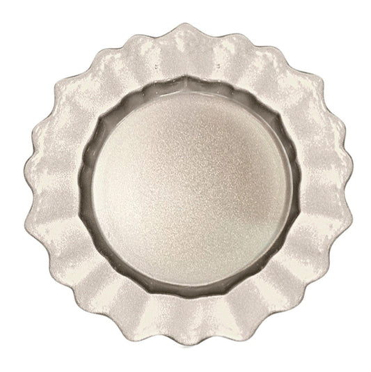 SOTTOPIATTO LUREX CHAMPAGNE BRANDANI | in vetro | Ø32cm