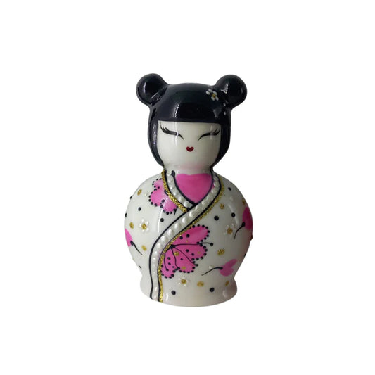 CAMPANA KOKESHI SHARON BOMBONIERE | in porcellana dipinto a mano | 12x7,5cm
