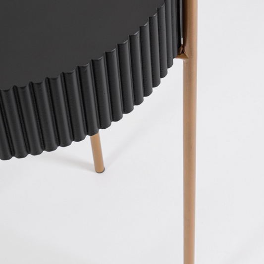 TAVOLINO DARCY BIZZOTTO | in acciaio | Ø40x47cm