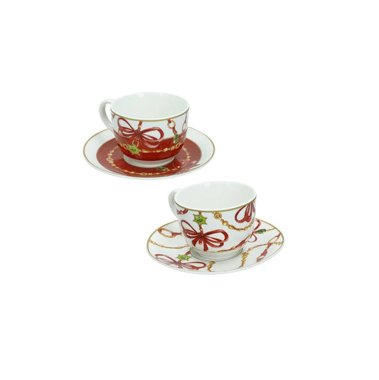 TAZZINE DI CAFFE' GIOCO DI LUCI BRANDANI | in new bone china | 2pz