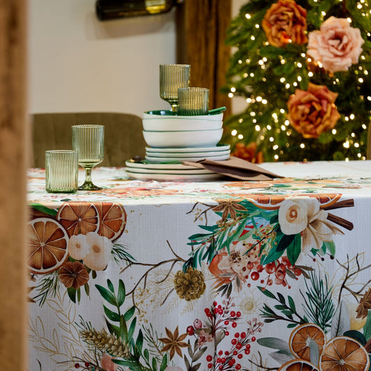 TOVAGLIA ARANCIA E CONNELLA MAISON SUCRÉE | in tessuto antimacchia | varie misure