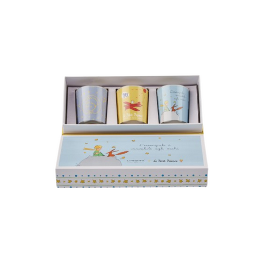 TRIS CANDELE PICCOLO PRINCIPE L'INFINITO BOMBONIERE | 3pz