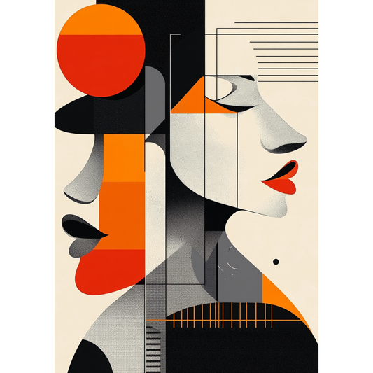 UOMO DONNA DI SPALLE IN BANHAUS | stampa | varie misure