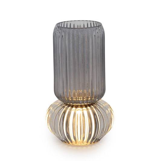VASO LUMINESCENCE HENRIETTE - in vetro con led in vari colori - 11x19cm - foto 2 | Adele Cherie
