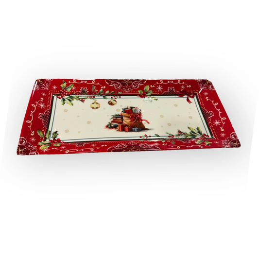 VASSOIO TORRONE CADEAUX FADE MAISON | in porcellana | 31x15cm