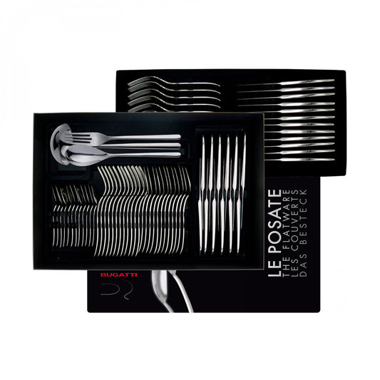 POSATE SINTESI CASA BUGATTI | in acciaio inox | 75pz