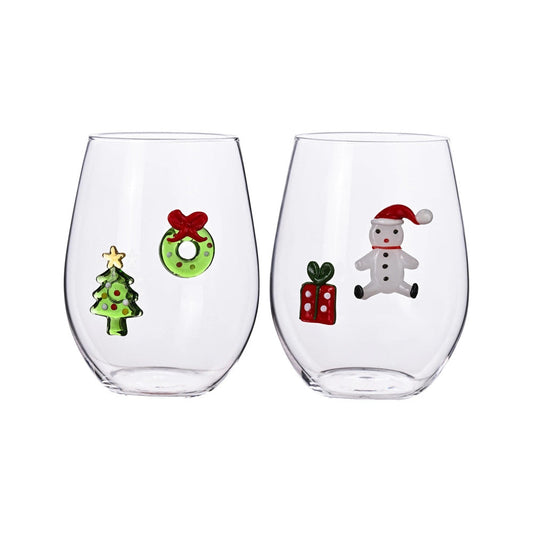 BICCHIERE W IL NATALE BRANDANI | in vetro | 2pz