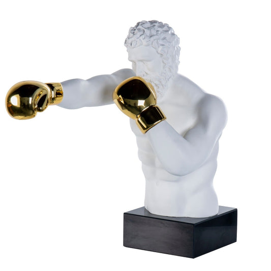 STATUA BOXER ETHAN CHLOE | in resina e marmo | 33x56x56cm