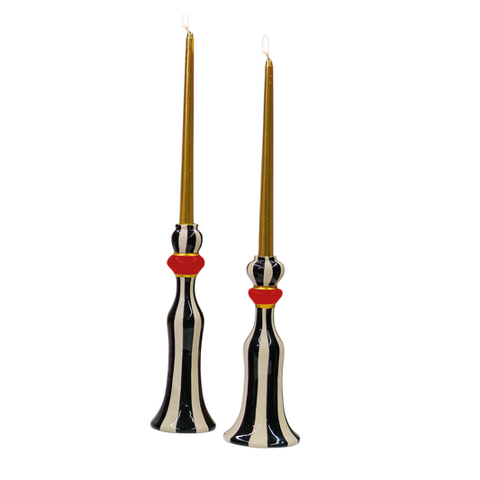 CANDELIERE STRISCE L'INFINITO BOMBONIERE | in ceramica | varie misure