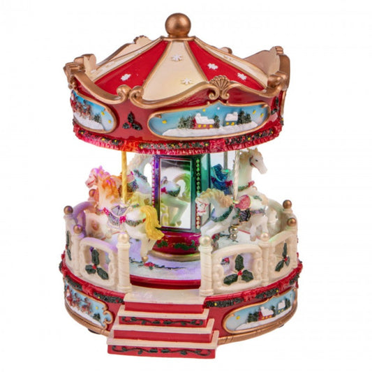 CARILLON GIOSTRA BRANDANI | in resina con luci e movimento | Ø21x25cm