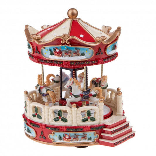 CARILLON GIOSTRA BRANDANI | in resina con luci e movimento | Ø21x25cm