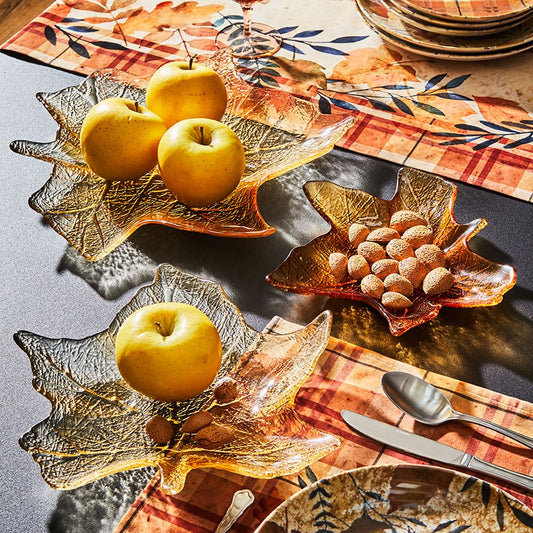 PIATTO FOGLIA ANDREA FONTEBASSO | in vetro vari colori | varie misure