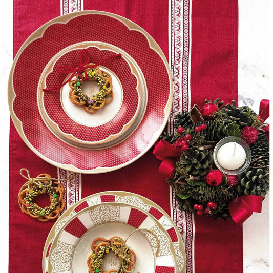 PIATTO DA PORTATA GOCCIA D'ORO BRANDANI | in porcellana | Ø30cm