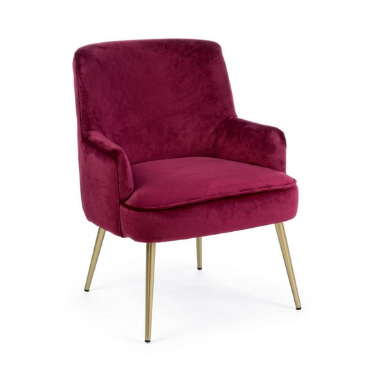POLTRONA CLELIA BIZZOTTO | in velluto | 60x66x82cm