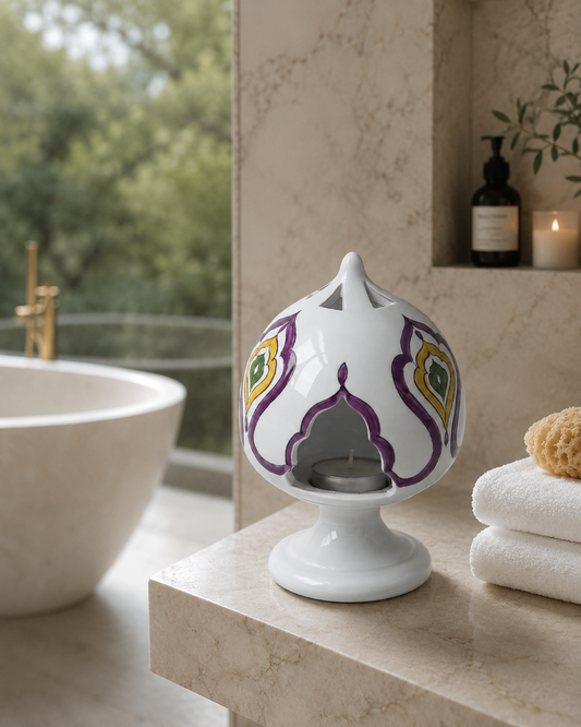 PORTACANDELA MARRAKECH SOPHIE MARIAGE | in ceramica vari colori | 15cm