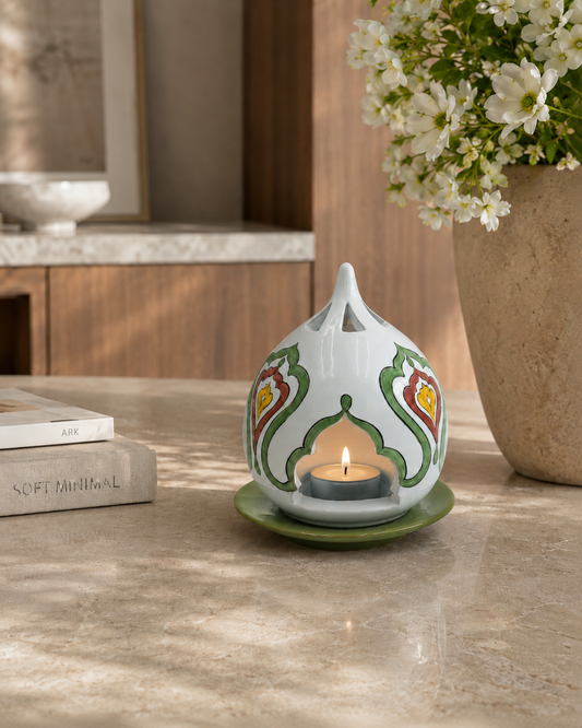 PORTACANDELA MARRAKECH SOPHIE MARIAGE | in ceramica vari colori | 12cm