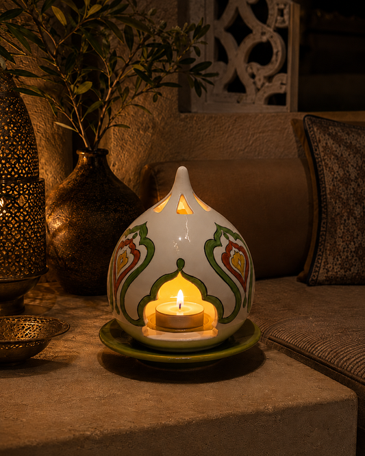 PORTACANDELA MARRAKECH SOPHIE MARIAGE | in ceramica vari colori | 12cm