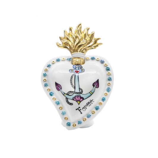 CUORE SACRO FORZA SBORDONE PORCELLANE | in porcellana Capodimonte | 12x13cm