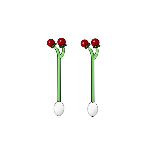 SET CUCCHIAINI POMODORO VEGETABLES ICHENDORF MILANO | in vetro borosilicato | 2pz