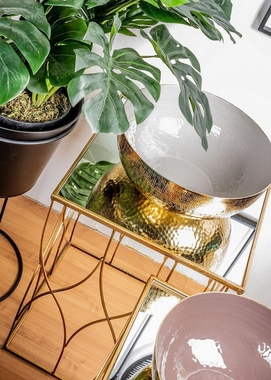 TAVOLINO ELENOR QUADRATO BIZZOTTO | in metallo e vetro | varie misure - | Adele Chérie - articoli da regalo e bomboniere