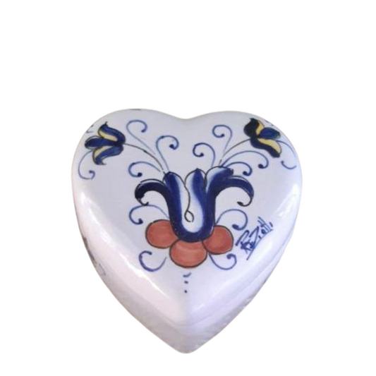 SCATOLA CUORE RICCO DERUTA | collezione Deruta | 8cm - | Adele Chérie - articoli da regalo e bomboniere