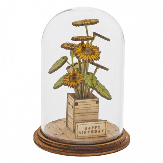 CLOCHE HAPPY BIRTHDAY ENESCO | in legno e vetro | 8,5x5x5cm - | Adele Chérie - articoli da regalo e bomboniere