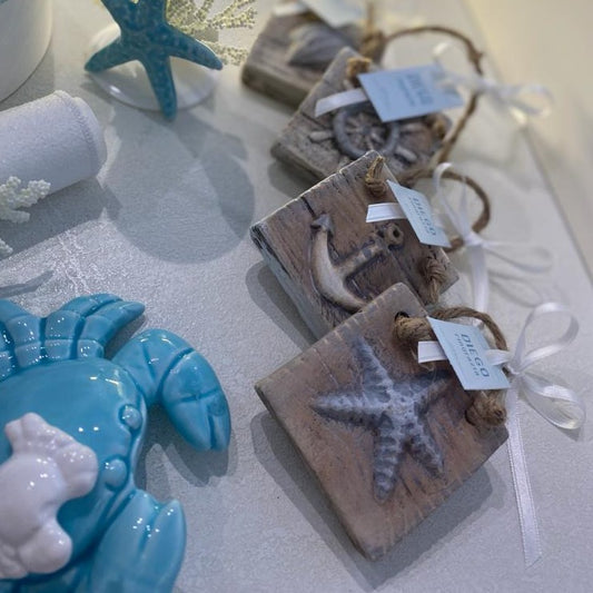 QUADRETTO MINI MARINARESCO | in ceramica | 6x6cm - | Adele Chérie - articoli da regalo e bomboniere